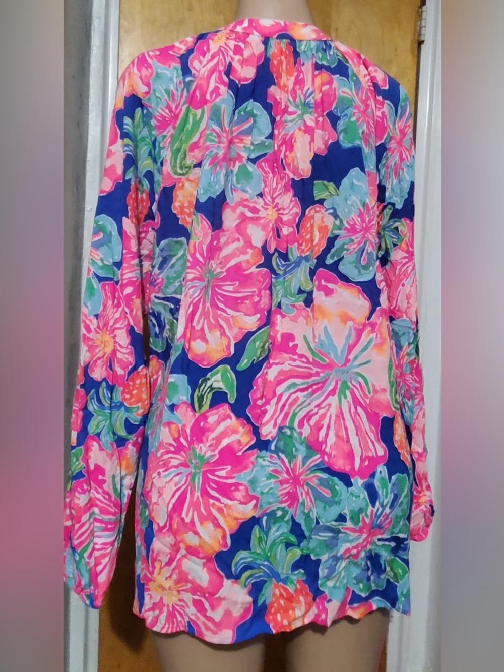 Lilly Pulitzer Vibrant Floral Tunic in Blue, Pink, Green - Picture 2 of 7